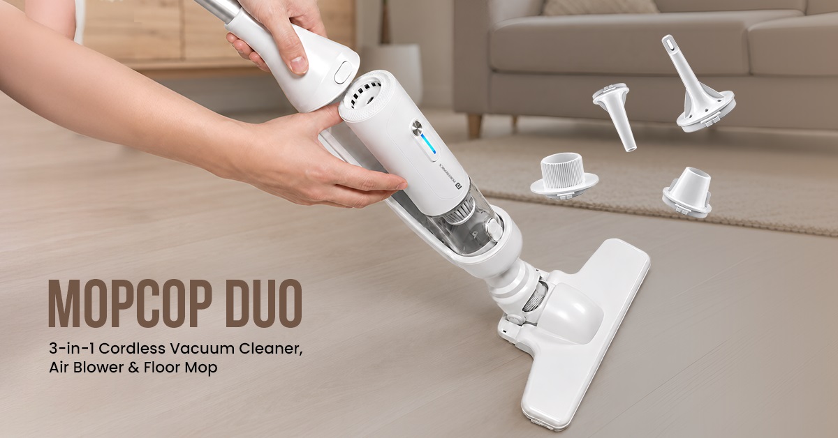 Portronics prezentuje Mopcop Duo – innowacyjny odkurzacz 3 w 1 z funkcją mycia i dmuchania