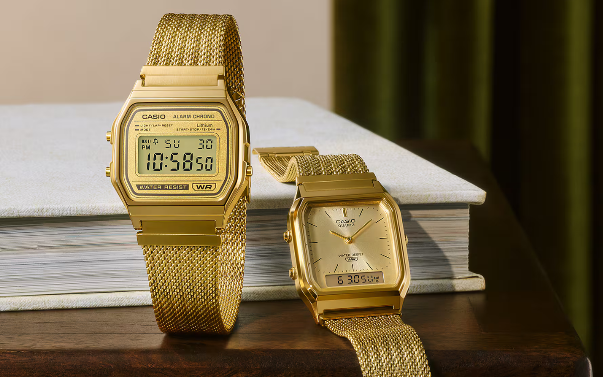 Casio wprowadza dwa klasyczne zegarki Vintage z oszałamiającymi złotymi bransoletami w USA