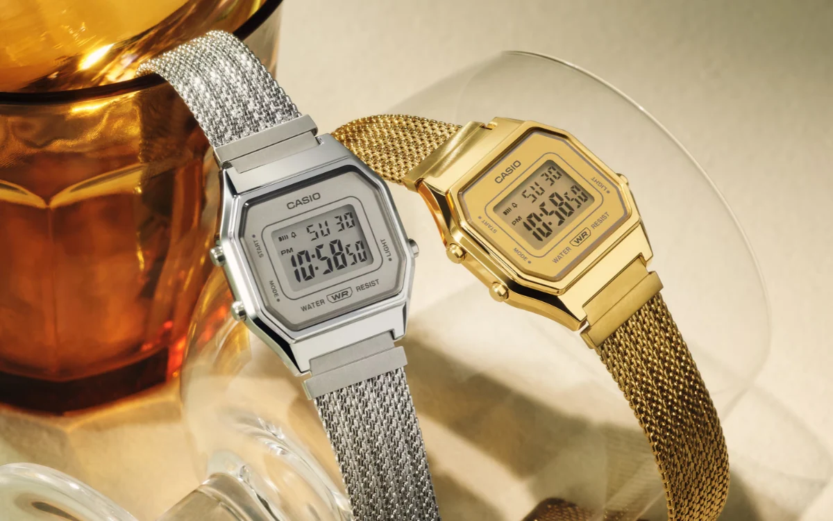 Casio wprowadza dwa retro zegarki cyfrowe LA680WEM z mesh bandami